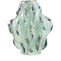 PTMD Vaas Amarrah - 28x15x34 cm - Keramiek - Petrol