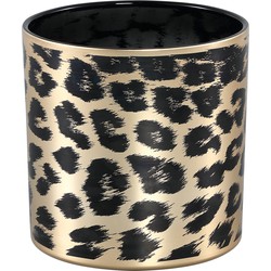 PTMD Desiree Goud glazen stormlicht cheetah print