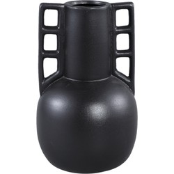 PTMD Essa Black matt ceramic pot with two ears L
