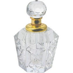 Melady Parfum Flesje  4x4x7 cm Glas Zeshoek Decoratie Flesje