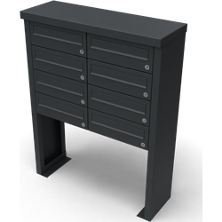 Multibox brievenbus 2 breed 4 hoog zwart