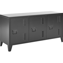 Beliani CARDIFF - Sideboard-Zwart-Staal