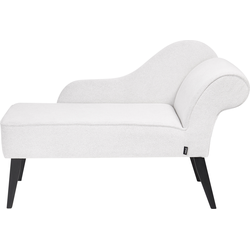 Beliani BIARRITZ - Chaise longue-Wit-Polyester