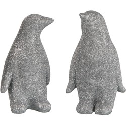 Pinguin | Polyester | Zilver | 6x5x (h)11 Cm