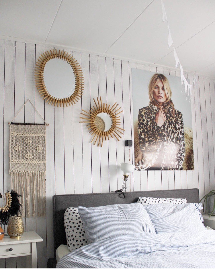 slaapkamer met macrame