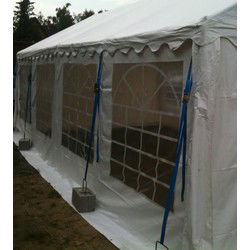 Veranker PVC Partytent 2,6 mtr met spanbanden-betongewicht