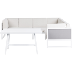 Beliani CASTELLA/FRATTE - Loungeset-Wit-Aluminium