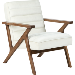 KISA - Fauteuil - Gebroken wit - Fluweel