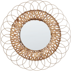 Beliani PAMOL - Decoratieve Spiegel-Natuurlijk-Waterhyacinth