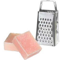 Ideas4seasons Amberblokjes/geurblokjes cadeauset - roos geur - inclusief mini rasp - Amberblokjes