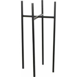 Mica Decorations Plantenstandaard - metaal - zwart - H55 x B24 cm - Plantenstandaarden