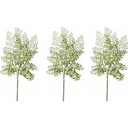 3x Groene kunstplant Adiantum kunst tak van 58 cm - Kunstplanten