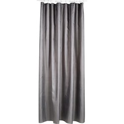 5Five Douchegordijn - grijs - polyester - 180 x 200 cm - inclusief ringen - Douchegordijnen