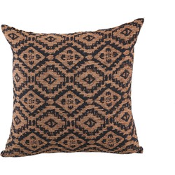 PTMD Clarke Brown double printed fabric cushion square