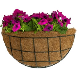 3 stuks - Hanging basket metaaldraad groen geepoxeerd - Nature