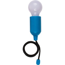 Out of the Blue Treklamp LED licht - kunststof - blauw - 15 cm - met koord van 90 cm - Hanglampen