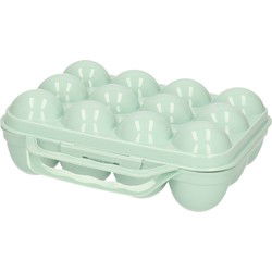Plasticforte Eierdoos - groen - organizer - 20 x 18 cm - Vershoudbakjes