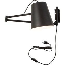 Wandlamp Brisbane - Zwart - 65x18x26cm