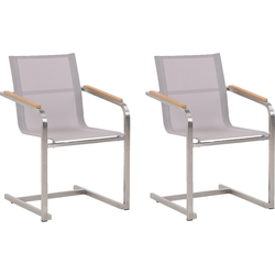 COSOLETO  - Tuinstoel set van 2 - Beige - Polyester