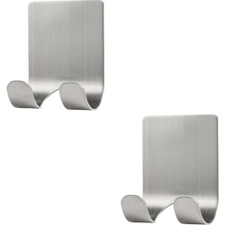 XIVADA Scheermeshaakjes - Zelfklevend - Rvs - Zilver - Set van 2