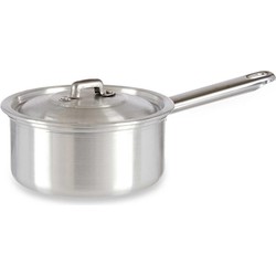 Steelpan/sauspan/juspan zilverkleurig 28 x 16 x 9 cm van 1 liter aluminium - Steelpannen