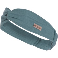 Knit Factory Puck Dames Haarhand - Hoofdband - Stone Green - One Size - 100% Biologisch katoen
