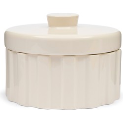 Clay Ribbed Storage Jar Wide