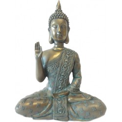 Bronzen Thais Boeddha beeld 28 cm - Beeldjes