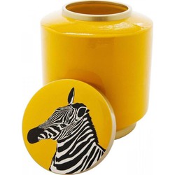 Kare Decoratiepot Zebra Geel