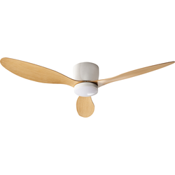 Beliani VEMBAR - Plafondlamp met ventilator-Lichte houtkleur-Synthetisch materiaal