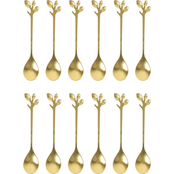 OTIX Theelepeltjes - Goud - Bladeren - Koffielepeltjes - 12 stuks - LEAF