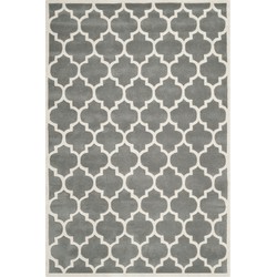 Safavieh Contemporary Indoor Hand Tufted Area Rug, Chatham Collection, CHT734, in Dark Grey & Ivory, 152 X 244 cm
