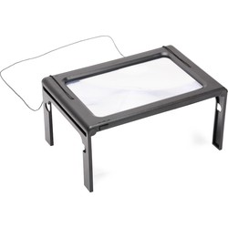 Decopatent® Tafel Loep - Vergrootglas met LED verlichting - Loep 2.5x - Vergrootglas Lezen - Voor Slechtziende - 24 x 16 x 11.5 Cm