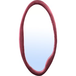 PTMD Don Burghundy velvet mirror organic oval L