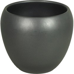 Floran Plantenpot - antraciet - mat - keramiek - 14 x 11 cm - Plantenpotten