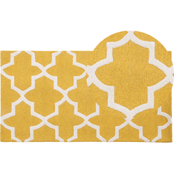 SILVAN - Laagpolig vloerkleed - Geel - 80 x 150 cm - Wol