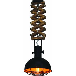 Hanglamp industrieel zwart eetkamer 240mm E27