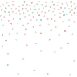 ESTAhome fotobehang confetti dots roze, groen en blauw - 200 x 279 cm - 158931