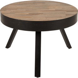 Housecraft Living Suri Salontafel Rond Hout Teak 58 cm Bruin