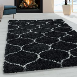 Tapijtenloods Opera Soft Shaggy Hoogpolig Vloerkleed Antraciet- 160x230 CM