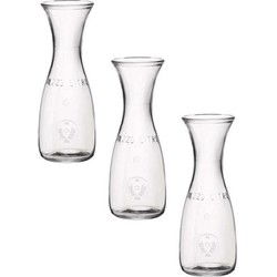 Pasabache water karaf van 0,5 liter - 4x - glas - transparant - Sapkan - Karaffen