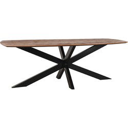 LABEL51 Eetkamertafel Zane - Espresso - Mangohout - 190x100 cm