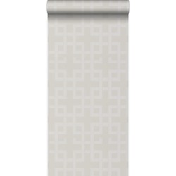 Origin Wallcoverings behang geometrische vormen beige - 52 cm x 10,05 m - 307122