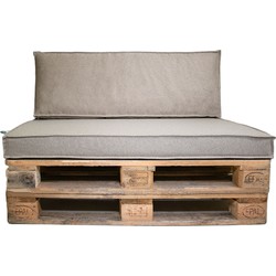 2L Home&Garden Palletkussenset Zandkleurig - 2-delige set palletkussen met rugkussen