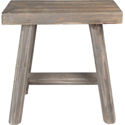 Clayre & Eef Plantentafel  38x18x38 cm Bruin Hout Kruk