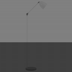Beliani CHANZA - Staande lamp-Wit-Metaal