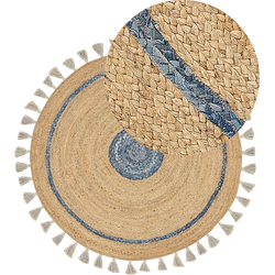 Beliani OBAKOY - Gevlochten-Beige-Jute