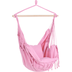 Beliani BONEA - Hangstoel-Roze-Katoen