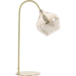 Light & Living - tafellamp - Rakel - brons - glas - bureaulamp - E14 - 1851465