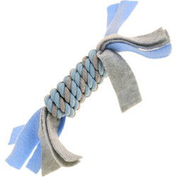 LITTLE RASCALS FLOSTOUW SPOEL MET FLEECE BLAUW 22X5X5 CM